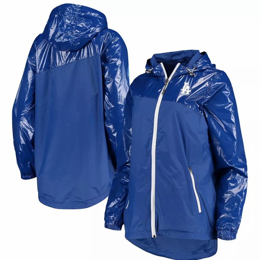 Clothing * | Women'S G-Iii 4Her By Carl Banks Royal Los Angeles Dodgers Double Coverage Full-Zip Hoodie Jacket