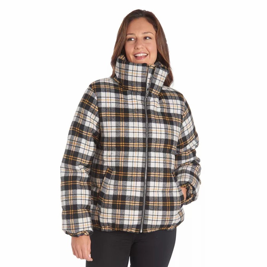 Clothing * | Women'S Fleet Street Plaid Puffer Jacket