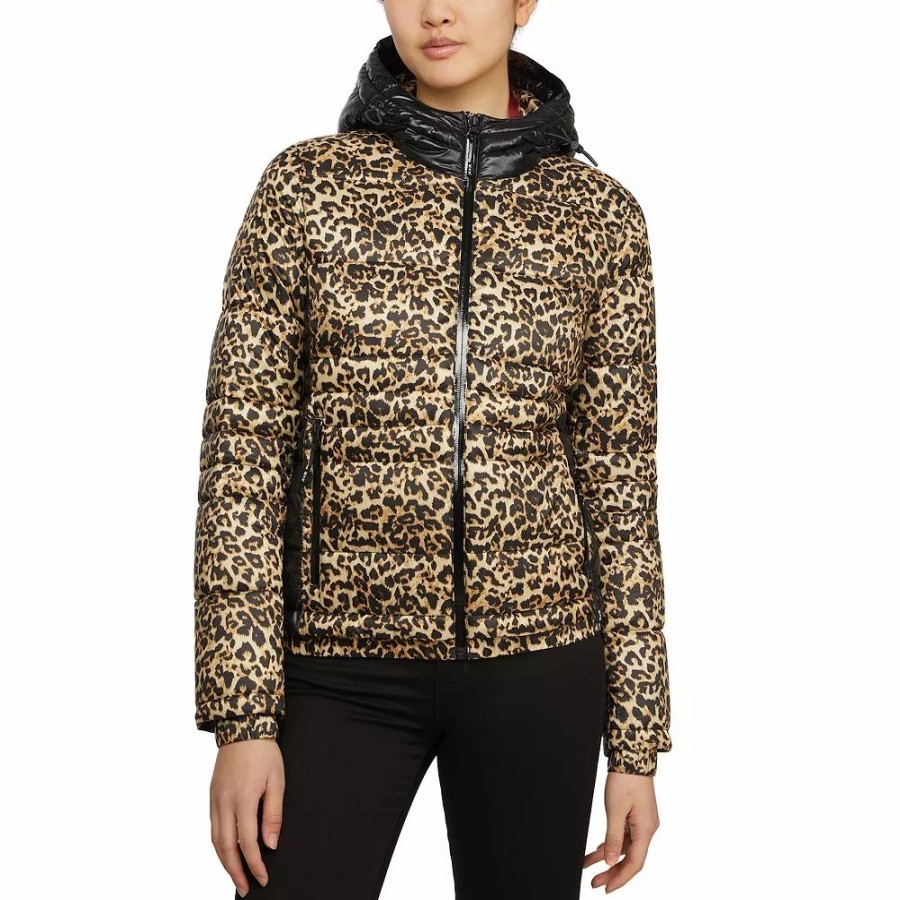 Clothing * | Women'S Kendall & Kylie Hood Packable Down Puffer Jacket