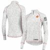 Clothing * | Women'S Colosseum White Usc Trojans Oht Military Appreciation Officer Arctic Camo 1/4-Zip Jacket