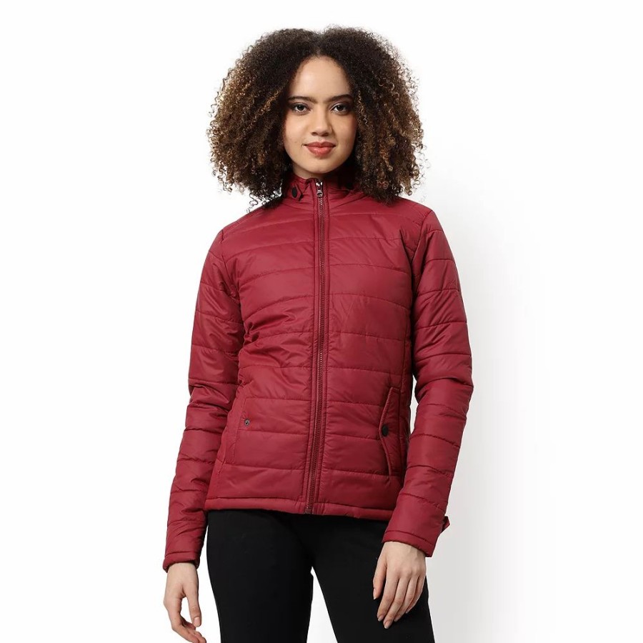 Clothing * | Campus Sutra Women Regular Fit Zipper Jacket