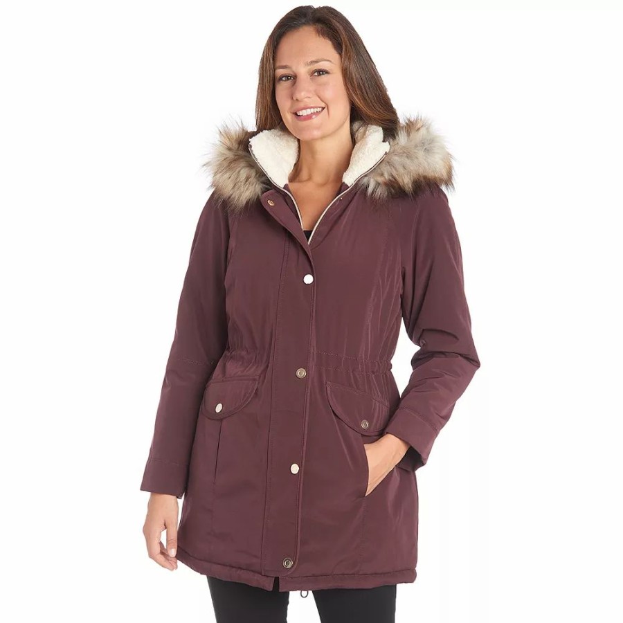 Clothing * | Women'S Fleet Street Faux-Fur Hooded Midweight Anorak Jacket