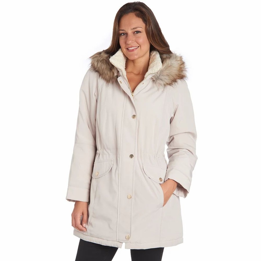 Clothing * | Women'S Fleet Street Faux-Fur Hooded Midweight Anorak Jacket