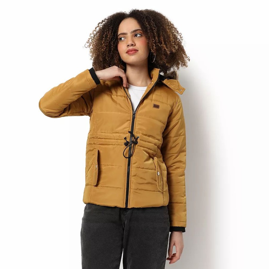 Clothing * | Campus Sutra Women Regular Fit Zipper Jacket