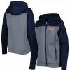 Clothing * | Women'S Antigua Navy/Gray Washington Capitals Protect Full-Zip Jacket