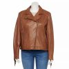 Clothing * | Plus Size Whet Blu Daisy Fringe Asymmetrical Leather Jacket