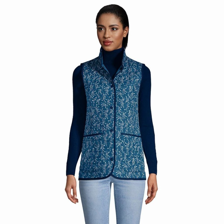 Clothing * | Women'S Lands' End Insulated Reversible Primaloft Vest