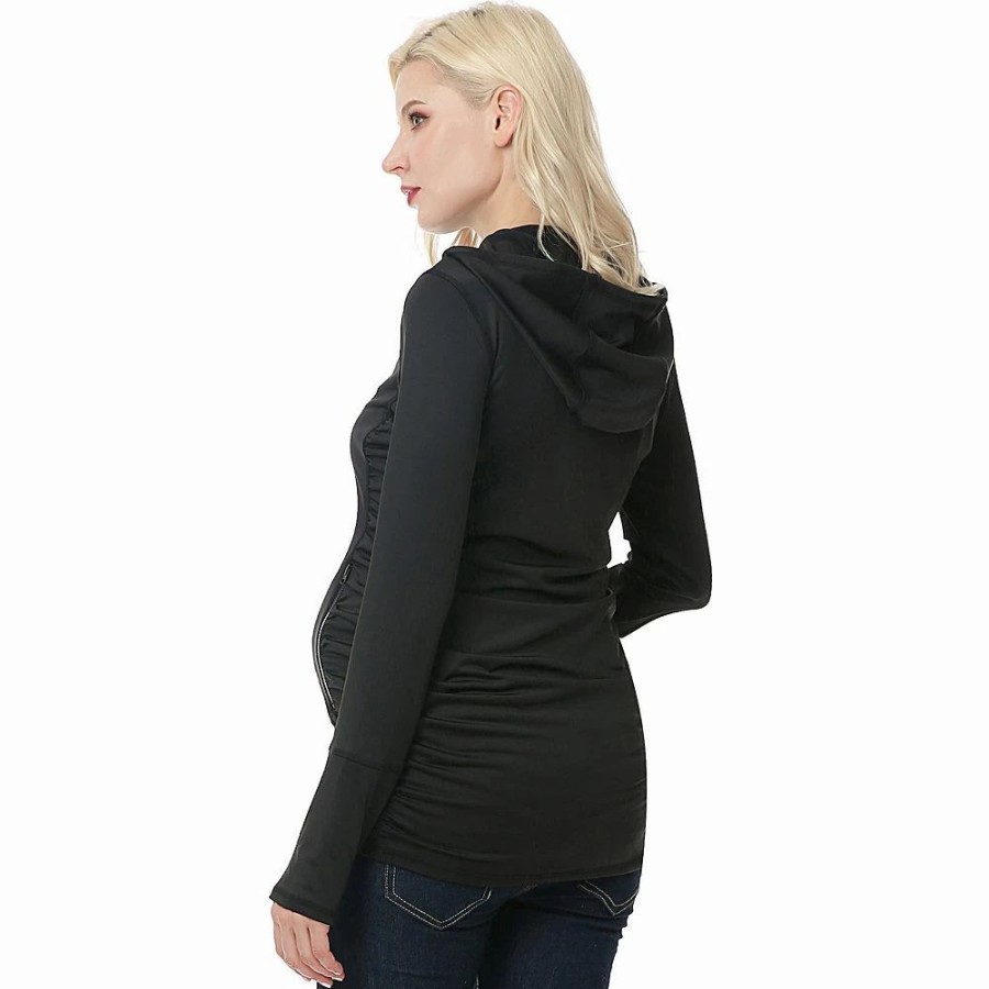 Clothing * | Maternity Pokkori Ruched Performance Hoodie