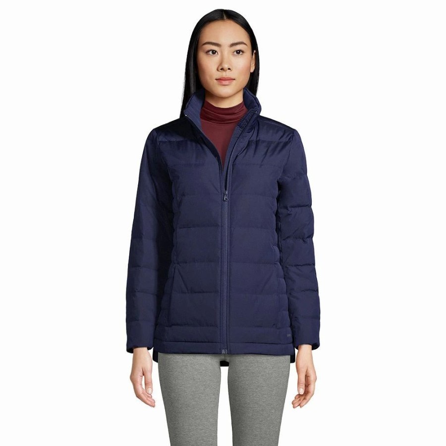 Clothing * | Petite Lands' End Quilted Down Puffer Jacket