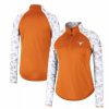 Clothing * | Women'S Colosseum Texas Orange Texas Longhorns Oht Military Appreciation Flash Arctic Camo Raglan Quarter-Zip Jacket