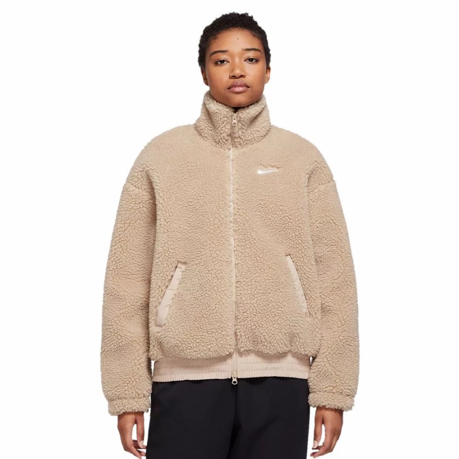 Clothing * | Women'S Nike Sportswear Swoosh Plush Jacket