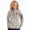 Clothing * | Women'S Boston Red Sox 1/2 Zip Pullover Sweater