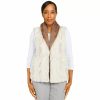 Clothing * | Women'S Alfred Dunner Stonehenge Reversible Faux-Fur Vest