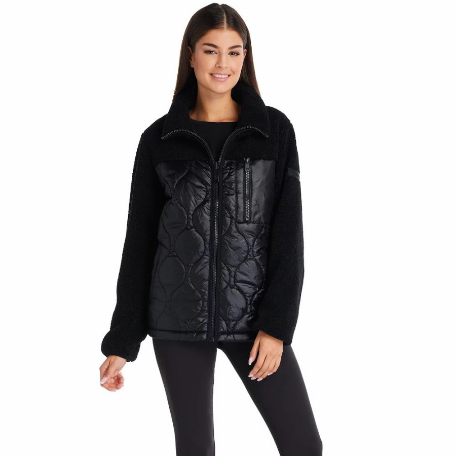 Clothing * | Women'S Koolaburra By Ugg Mixed-Media Fleece Jacket