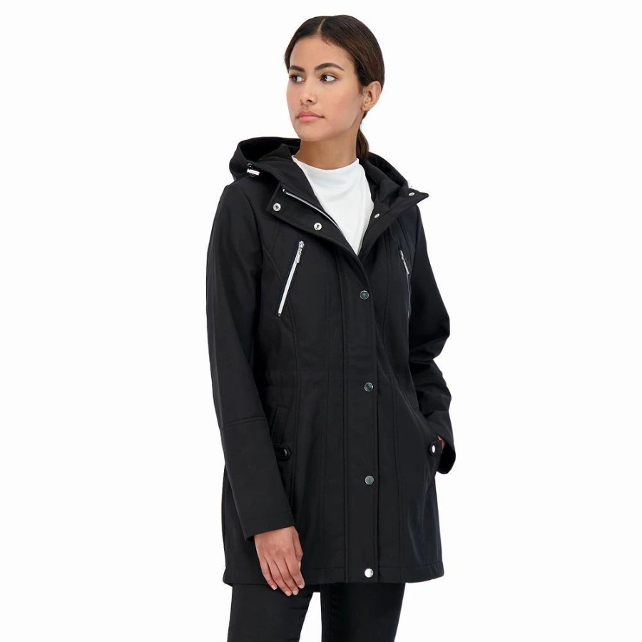 Clothing * | Women'S Sebby Collection Hood Water-Resistant Anorak Jacket