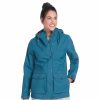 Clothing * | Women'S Eddie Bauer Riley Hooded Rain Jacket Light Nordic Blue