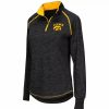 Clothing * | Women'S Colosseum Black Iowa Hawkeyes Bikram 1/4 Zip Long Sleeve Jacket