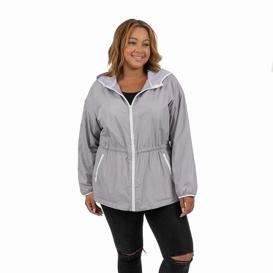 Clothing * | Plus Size Fleet Street Hooded Drawstring-Waist Anorak Jacket