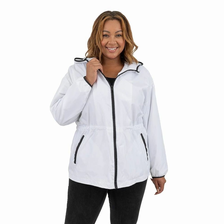 Clothing * | Plus Size Fleet Street Hooded Drawstring-Waist Anorak Jacket