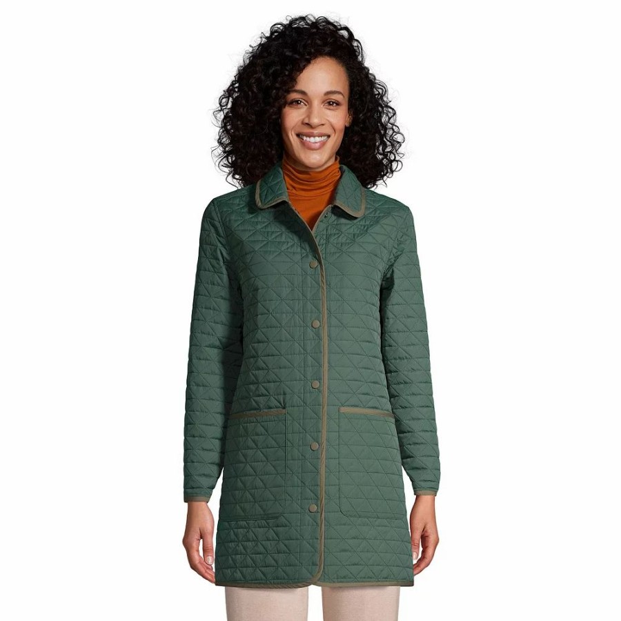 Clothing * | Women'S Lands' End Insulated Primaloft Reversible Coat