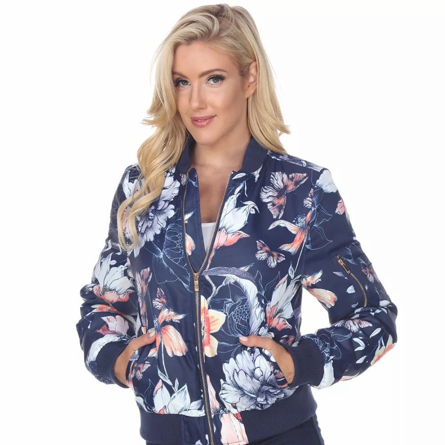 Clothing * | Women'S White Mark Floral Bomber Jacket