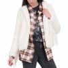 Clothing * | Women'S Coffee Shop Faux Fur Hoodie With Fringe