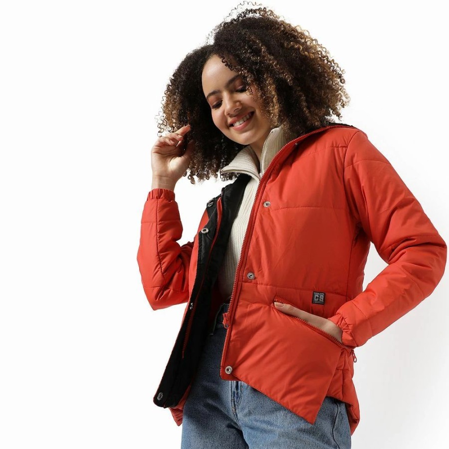 Clothing * | Campus Sutra Women Regular Fit Buttoned Jacket