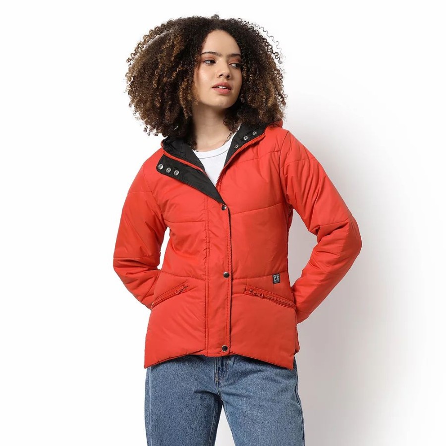 Clothing * | Campus Sutra Women Regular Fit Buttoned Jacket