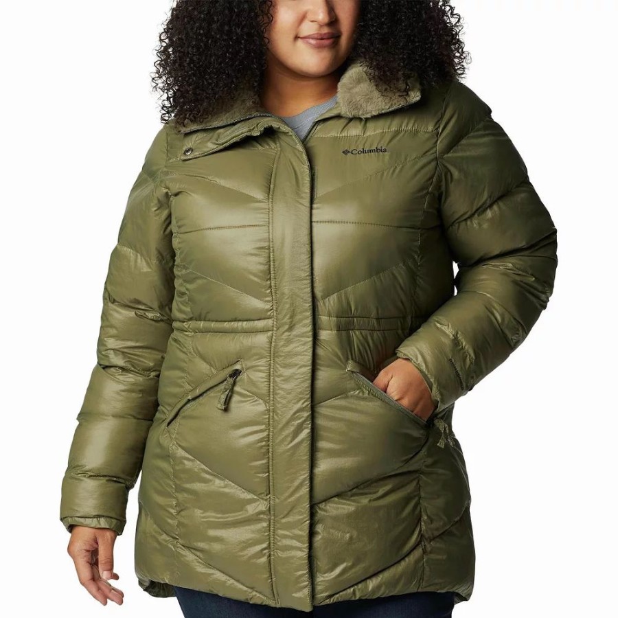 Clothing * | Plus Size Columbia Peak To Park Ii Faux-Fur Hood Insulated Jacket