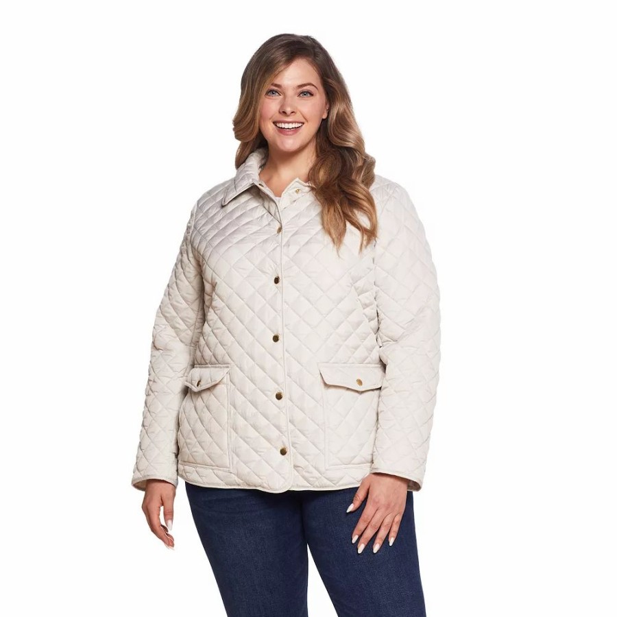 Clothing * | Plus Size Weathercast Quilted Barn Jacket