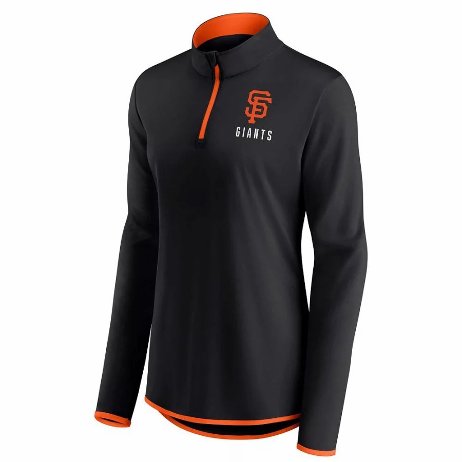 Clothing * | Women'S Fanatics Branded Black San Francisco Giants Worth The Drive Quarter-Zip Jacket