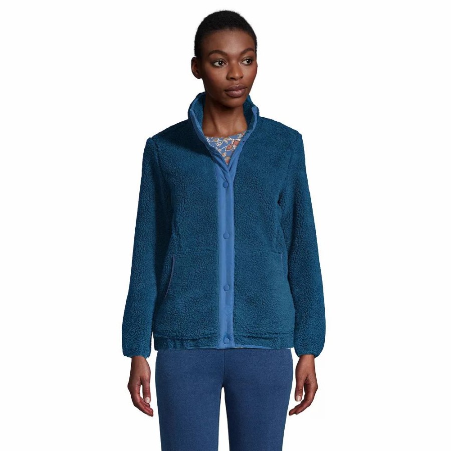 Clothing * | Women'S Lands' End Heritage Sherpa Fleece Jacket