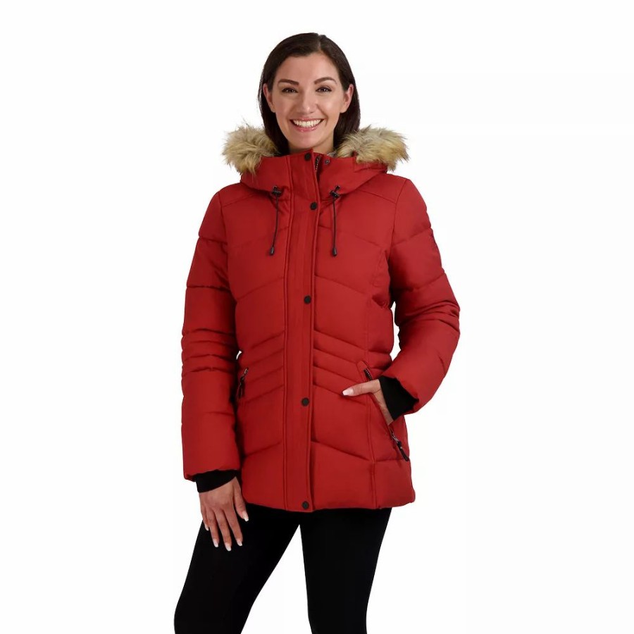 Clothing * | Women'S Zeroxposur Tessa Faux-Fur Hood Quilted Parka