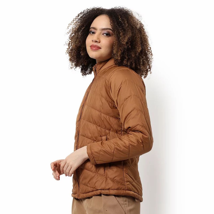 Clothing * | Campus Sutra Women Regular Fit Zipper Jacket