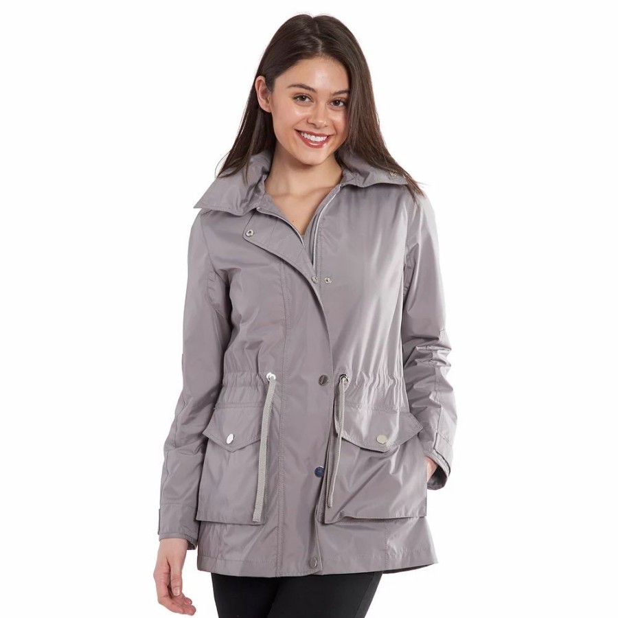 Clothing * | Women'S Fleet Street Removable Hood Rain Parka