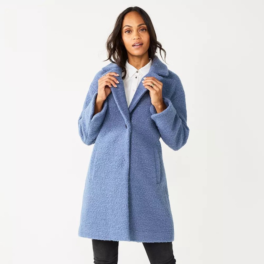 Clothing * | Women'S London Fog Faux-Wool Peacoat