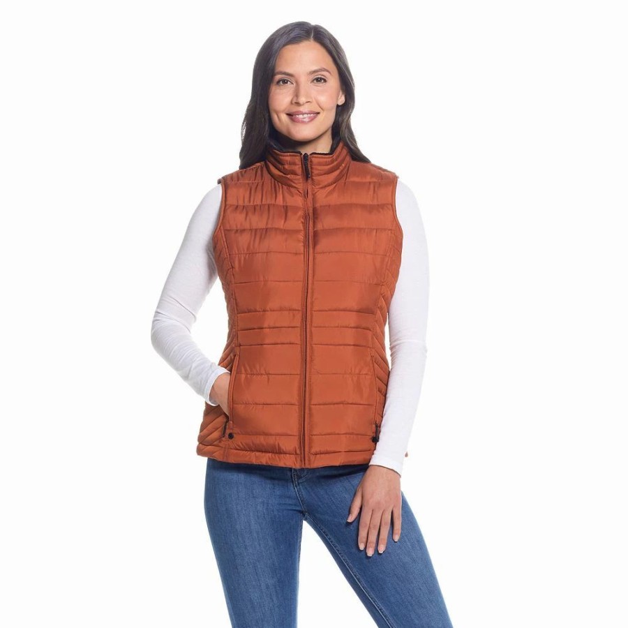 Clothing * | Women'S Weathercast Plush Lined Puffer Vest