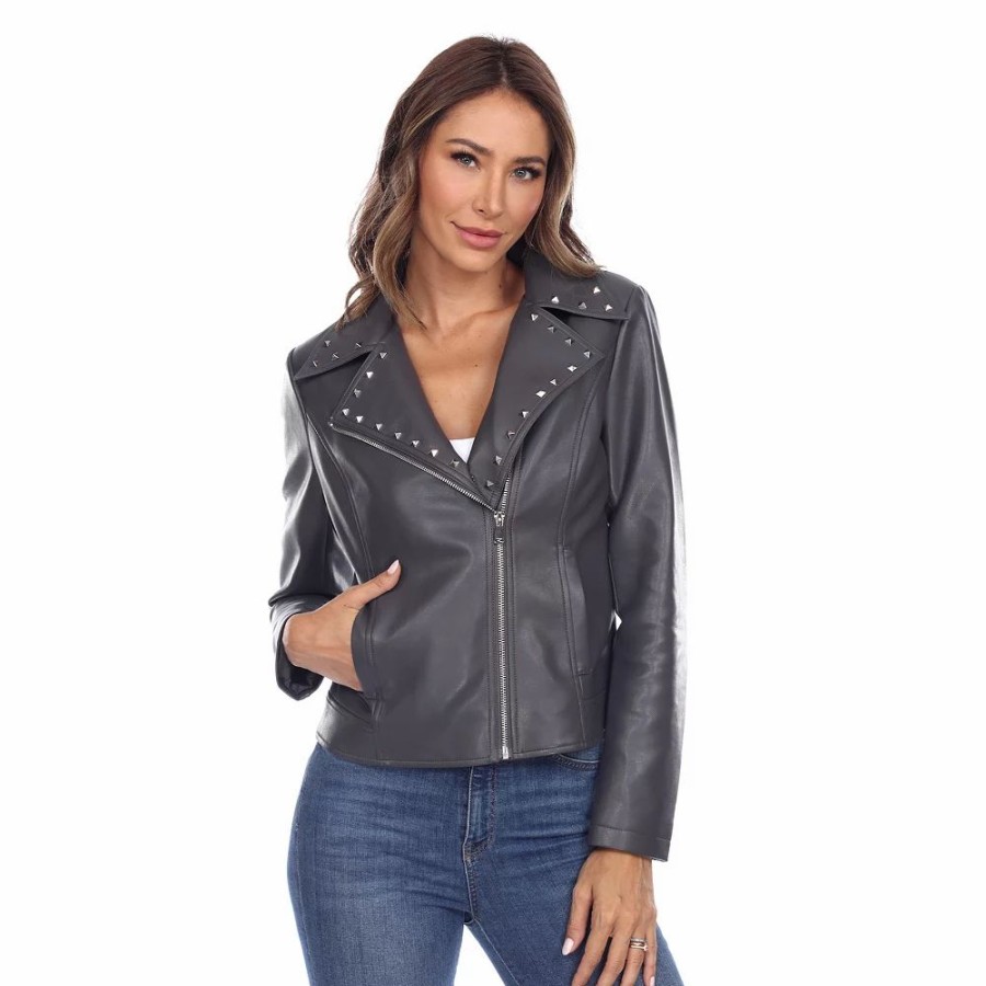 Clothing * | Women'S White Mark Faux-Leather Jacket