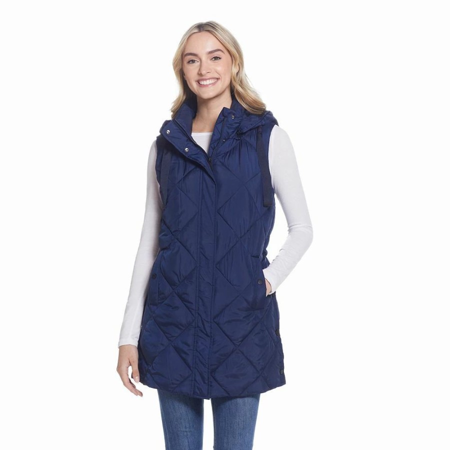 Clothing * | Women'S Weathercast Quilted Hood Vest