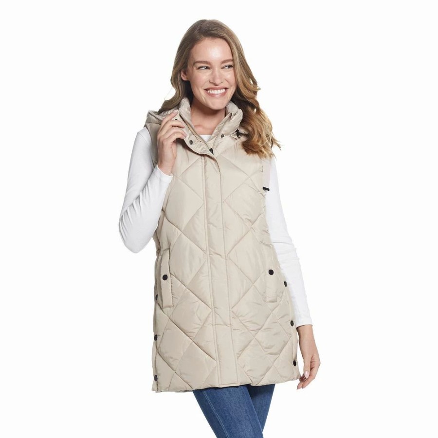 Clothing * | Women'S Weathercast Quilted Hood Vest