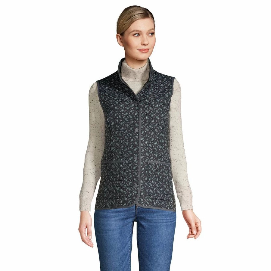 Clothing * | Petite Lands' End Insulated Reversible Primaloft Vest