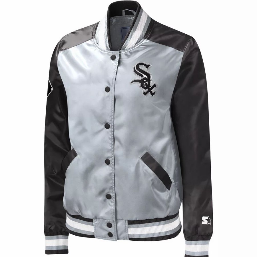 Clothing * | Women'S Starter Silver Chicago White Sox The Legend Full-Snap Jacket