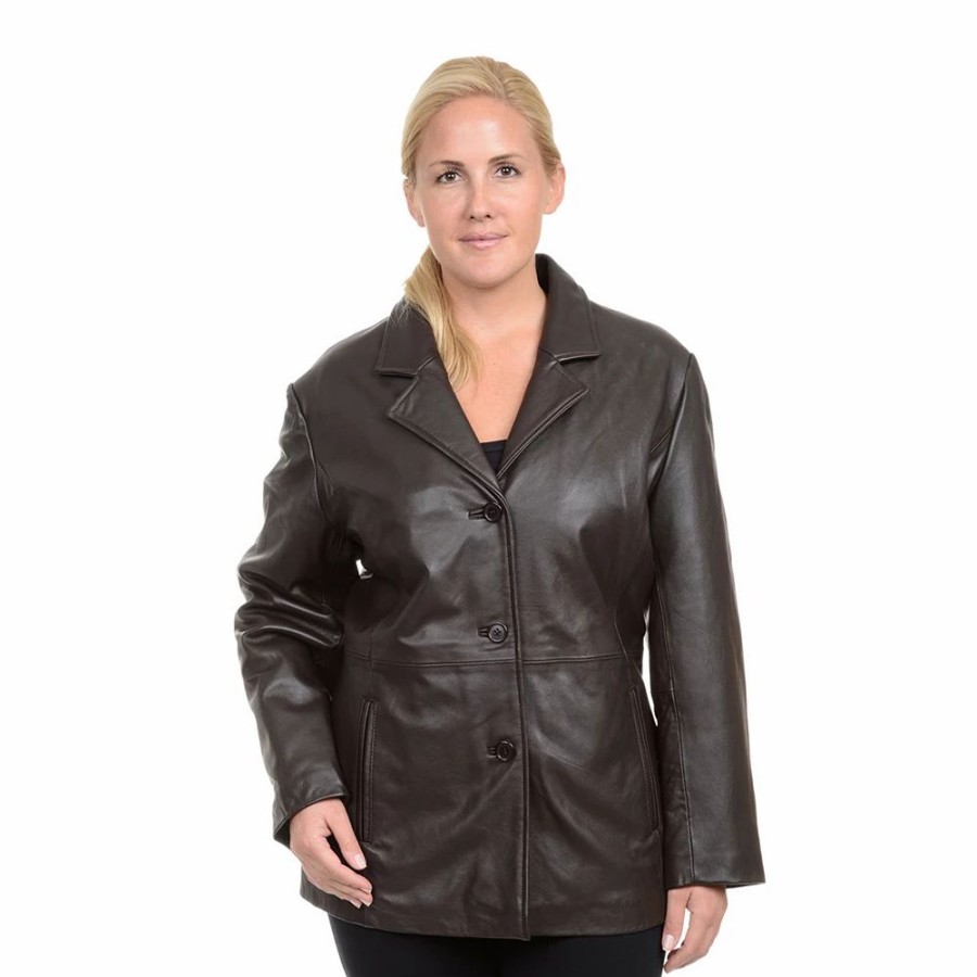 Clothing * | Plus Size Excelled Leather Jacket