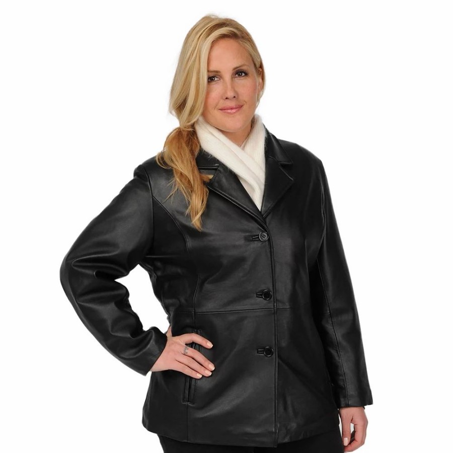 Clothing * | Plus Size Excelled Leather Jacket