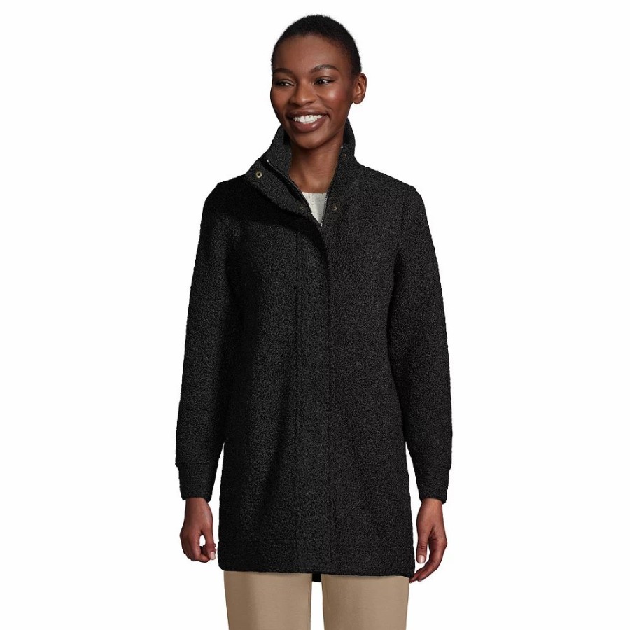 Clothing * | Petite Lands' End Boucle Fleece Coat