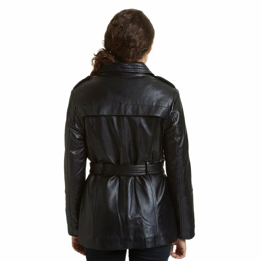 Clothing * | Women'S Excelled Leather Coat Black