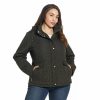 Clothing * | Plus Size Weathercast Faux-Suede Trim Quilted Jacket