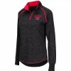 Clothing * | Women'S Colosseum Black Miami University Redhawks Bikram 1/4 Zip Long Sleeve Jacket