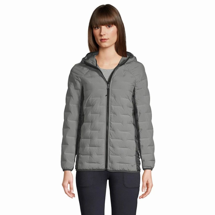 Clothing * | Women'S Lands' End Hooded Insulated Down Jacket