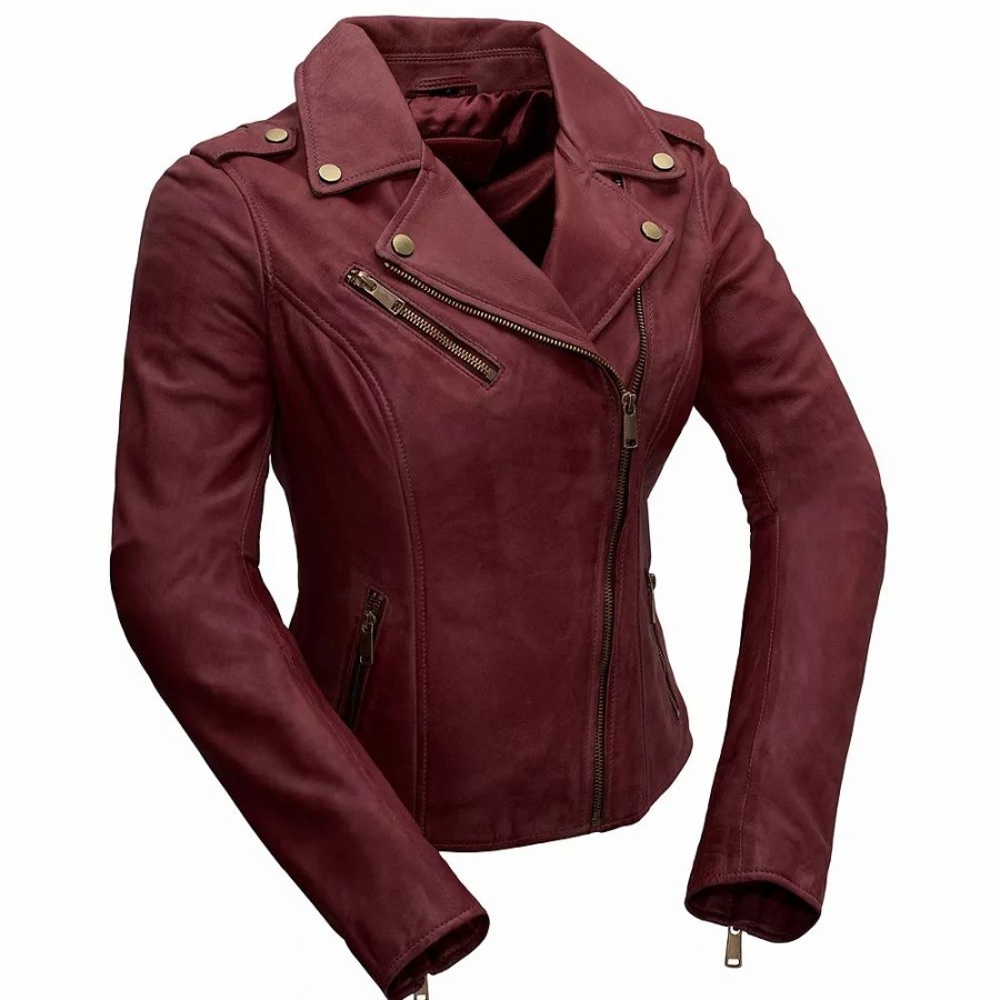 Clothing * | Women'S Whet Blu Harper Asymmetrical Leather Jacket